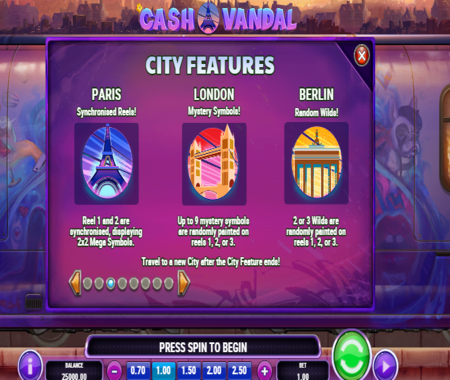 Cash Vandal funciones