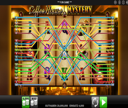 Coffee House Mystery Combinaciones ganadoras