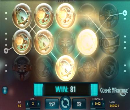 Cosmic Fortune combinación ganadora