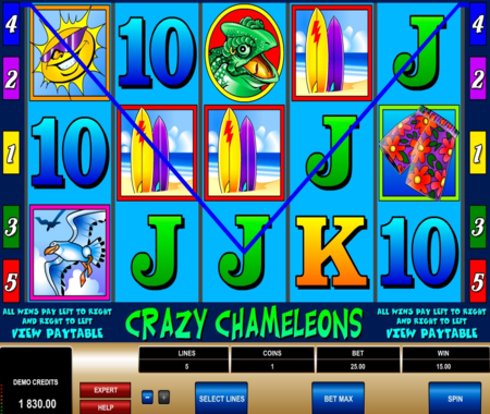Crazy Chameleons símbolo wild