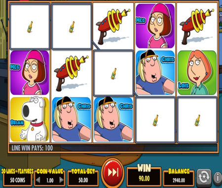 Family Guy tragamonedas símbolos