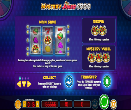 Mystery Joker 6000 funciones especiales