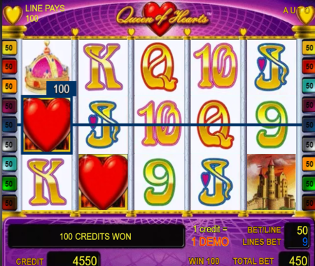 Queen of Hearts símbolos especiales