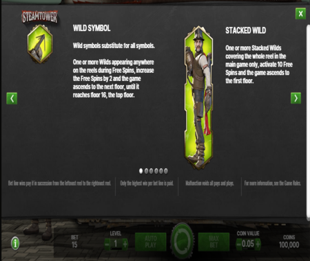 Steam Tower función especial