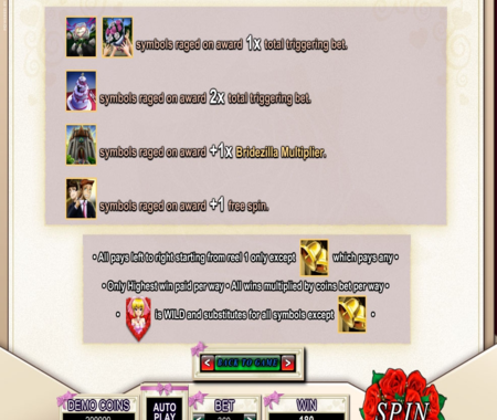 Bridezilla funciones especiales