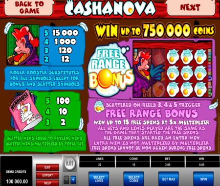 Cashanova funciones especiales