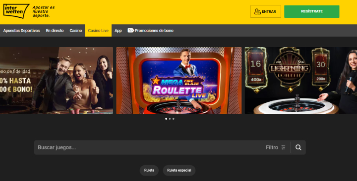 Casino en vivo de Interwetten