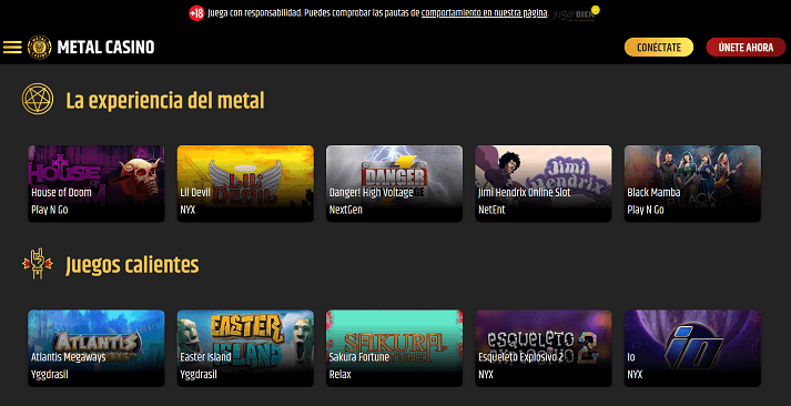 metal casino juegos