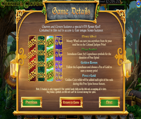 Charm and clovers tabla de pagos