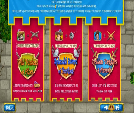 The Three Musketeers funciones especiales