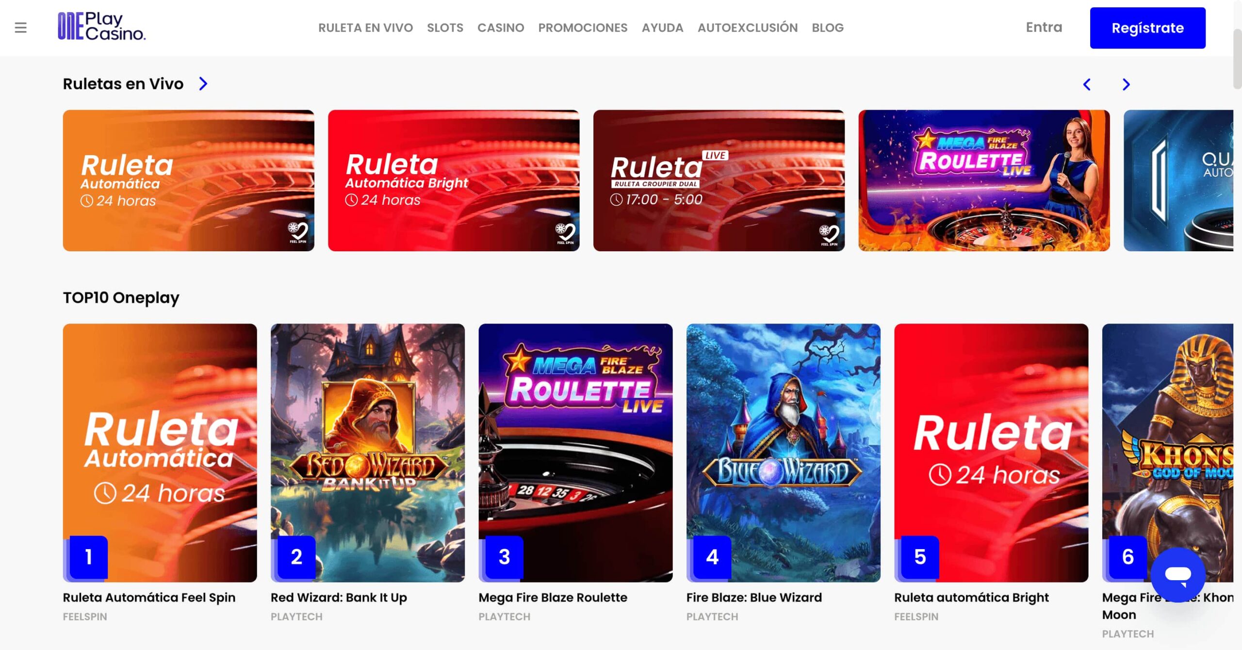 oneplay casino inicio